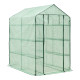 Serre de jardin vale en acier et polyéthylène avec étagères intégrées 120 x 170 x 194 cm vert helloshop26 03_0008258 