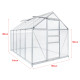 Serre de jardin à porte coulissante en polycarbonate 5,89 m² helloshop26 03_0008253 