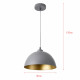 Lot de 2 lampes à suspension hauteur réglable métal diamètre 30 cm gris doré 