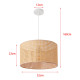 Lustre lampe lumière suspendu suspension 160 x 32 cm noir beige helloshop26 03_0007595 