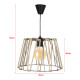 Lustre lampe lumière suspendu suspension e27 hauteur 70 cm noir helloshop26 03_0008817 