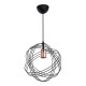 Lustre lampe lumière suspendu suspension hove en métal 75 cm e27 noir / cuivre helloshop26 03_0007510 