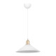 Lustre lampe lumière suspendu suspension en plastique hauteur 62 cm e27 blanc / bronze patiné helloshop26 03_0007503 