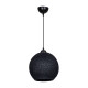 Lustre lampe lumière suspendu suspension lisburn corde de jute hauteur 65 cm e27 noir helloshop26 03_0007534 