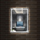 Miroir de salle de bain rectangulaire coutour led anti-buée - Dimensions au choix 