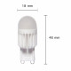 Ampoule led g9 5w 220v 180 - couleur eclairage : blanc chaud 2300k - 3500k 