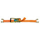Sangle arrimage LEVAC - Larg.50 mm - 5000 Kg - 2 Crochets bord de rive - L.10 m - 4570C10 