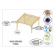 Pergolas independante, 500cmx300cm, bois douglas francais, carport-auvent, abri terrasse, cpbf-pergoind500x300 