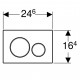 Plaque de déclenchement Sigma 20 Geberit blanc-chromé-mat 115.882.KL.1 