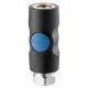 Raccord rapide sécurité femelle PREVOST - 6 mm - 1/4 gaz - ISI 061101CP 