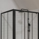 Pack paroi porte de douche serigraphiee - 80x200cm + paroi retour - 80x200 cm - porte pivotante Aurlane - PACF017 