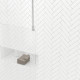 Paroi de douche 80x200cm dépolie - profilé + barre plafond finition chrome - freedom 2 frosted Aurlane - PACF381 