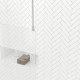 Paroi de douche 120x200cm dépolie - profilé + barre plafond finition chrome - freedom 2 frosted 