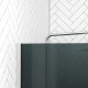 Pack paroi de douche 100x200cm verre fumé 8mm - barre de fixation extensible et profil chrome Aurlane - PACF444 