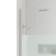 Pack paroi de douche dépolie 100x200cm + barre de fixation extensible - verre 8mm - finition chrome Aurlane - PACF449 