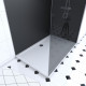 Pack 2 panneaux muraux wall'it noir + receveur whiteness ii 120 + paroi de douche freedom 2 fumé 120 + barre de fixation chrome 