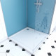 Pack 2 panneaux muraux wall'it bleu + receveur whiteness ii + paroi freedom 2 thin transparent + barre de fixation chrome Aurlane - PACP048 