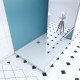 Pack 2 panneaux muraux wall'it bleu + receveur whiteness ii 120 + paroi de douche freedom 2 miroir 120 + barre de fixation chrome 