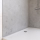 Pack panneaux muraux beton clair en composite avec profilé d'angle et de finition chrome - 90 x 120cm - stone'it light grey 90x120 