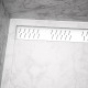 Pack receveur 100x80 blanc effet pierre et grille décor en aluminium blanc brillant - pack moon Aurlane - PACR014 