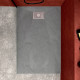 Pack receveur gris effet pierre 120x80 cm et grille décor linéaire en inox - pack rock 2 Aurlane - PACR119 