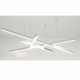 Réglette led 24w 120cm suspendu alu - couleur eclairage au choix 