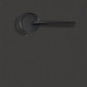 Poignée de porte design à sans finition aspect cuivre patiné noir mat de forme ${3} amalia - katchmee 