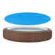 Bâche solaire de piscine ronde diamètre 366 cm polyéthylène bleu helloshop26 03_0006678 