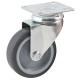 Roulette pivotante à platine rectangulaire AVL - roue caoutchouc Ø 50 mm - alésage lisse - charge 50 kg - 552830L 
