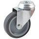 Roulette pivotante à trou central AVL - roue caoutchouc Ø 50 mm - alésage lisse - charge 50 kg - 552850L 