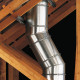 Sortie Inox 50 à 70S 150 DOM.h800 Noir mat ral 9019 POUJOULAT - 31150752NOIR 