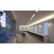 Réglette led 36w 120cm - couleur eclairage : blanc froid 6000k - 8000k 