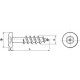 Vis à bois cylindrique 6 lobes inviolable acton inox a2 pour penture - 6x50 mm - boite de 100 - 628136x50 