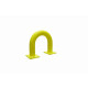 Arceau de protection acier Ø76mm VISO - jaune - 375 x 350 mm - platine de fixation 4 trous 160 x 140 mm - BAR37NJ 