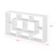 Étagère meuble mural design flottante stylée 8 compartiments de rangement 85 cm blanc 