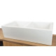Évier céramique Timbre D'office Belfast blanc 100 cm - 2 Bacs 