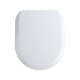 Abattant wc standard en bois laqué blanc avec charnières en inox 