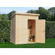 Abri bois MIDWAY 1 - local poubelle - cabane de jardin - porte double pleine - sans déclaration - simple pente - Surface en m² au choix 2,1m²