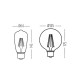 Ampoule led filament e27 st64 6 watt (eq. 50 watt) - couleur - blanc chaud 2500°k 