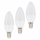 Lot de 3 ampoules led flamme e14 6w 480 lumens - couleur chaude 3000k - classe énergétique a+ 