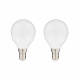Lot de 2 ampoules led sphériques e14 6w 480 lumens - couleur chaude 3000k - classe énergétique a+ 