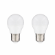 Lot de 2 ampoules led sphériques e27 6w 480 lumens - couleur chaude 3000k - classe énergétique a+ 