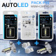 Pack p50 4 ampoules led / t10 (w5w) 6 leds + navette c5w 42mm 3 leds autoled® 