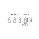 Aplique murale cuivre blanc lao 3 ampoules 