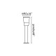 Aplique murale de jardin gris foncé roy 1 ampoule h50 