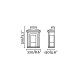 Aplique murale de jardin noire ceres 1 ampoule 