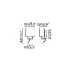 Aplique murale marron vesper h45 cm 1 ampoule 