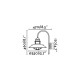 Aplique murale marron winch 1 ampoule 