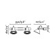 applique murale nickel satiné cup 2 ampoules 
