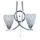 Applique 2 ampoules ascona ii, en chrome et verre 